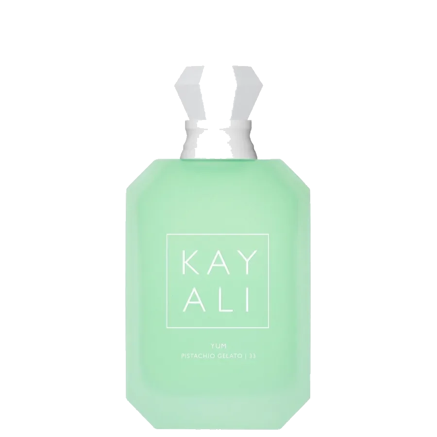 Kayali Yum Pistachio Gelato 33 10ml — decant de 10 ml, foto del frasco original